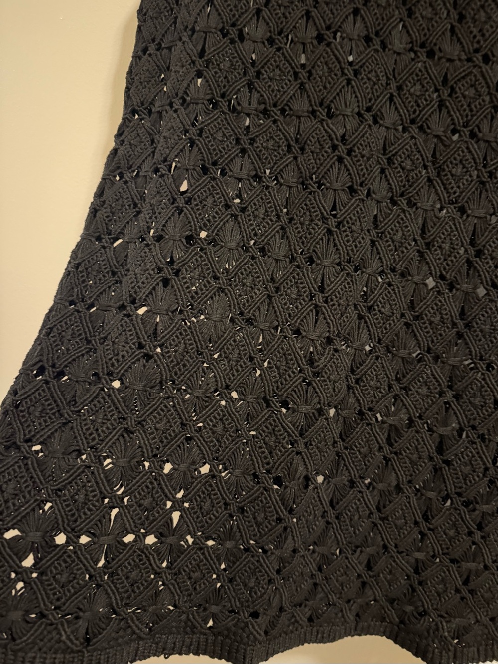 Sleeveless Black Crochet Mini Dress - Picture 3 of 6